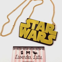 Star Wars Acrylic Laser Cut Necklace - Lavender Latte Life - Geeky Jewellery - Thumbnail 2
