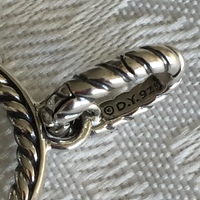 DAVID YURMAN Sterling Silver Tapestry Quartrefoil Charm/Pendant With Diamonds - Thumbnail 2