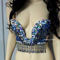 Galaxy Moon Plunge Rave Bra Dance Halloween Costume Gypsy - Thumbnail 4