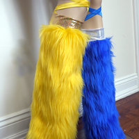 Sun and Moon Leg Warmers Fluffies Fur Dance Halloween Costume Accessories - Thumbnail 2
