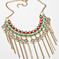 Dubai Bib Necklace Set - Thumbnail 1