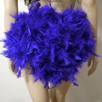 Purple and Silver Heart Samba Cage Bra with Feather Bustle Valentines Day Cosplay Dance Costume Rave Bra Halloween Burlesque Showgirl - Thumbnail 5
