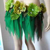 Woodland Forest Fairy Cosplay Dance Costume Rave Bra Halloween Burlesque Show Girl - Thumbnail 4