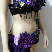 Dark Fairy  2 Costume Cosplay Dance Rave Bra Halloween Burlesque Show Girl - Thumbnail 3