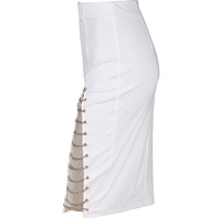 Chain Slit White Skirt  - Thumbnail 2
