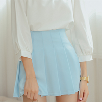 Sweet candy colors student pleated skirt - Thumbnail 1