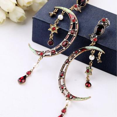 Boho moon earrings - Thumbnail 5