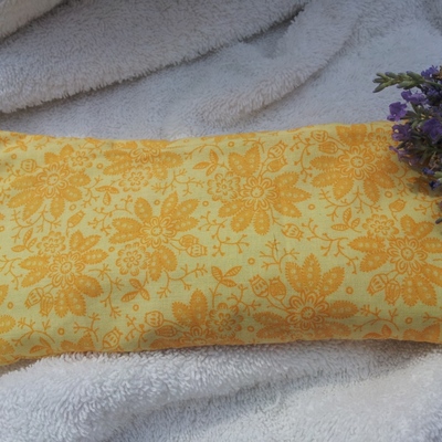 Lavender flaxseed eye pillow in daffodil yellow - Thumbnail 5
