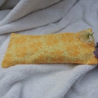 Lavender Flaxseed Eye Pillow in daffodil yellow - Thumbnail 4