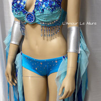 Ruto Legend of Zelda Bra Costume Cosplay Dance Costume Rave Bra Rave Wear Halloween Burlesque Show Girl - Thumbnail 2