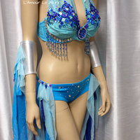 Ruto Legend of Zelda Bra Costume Cosplay Dance Costume Rave Bra Rave Wear Halloween Burlesque Show Girl - Thumbnail 4