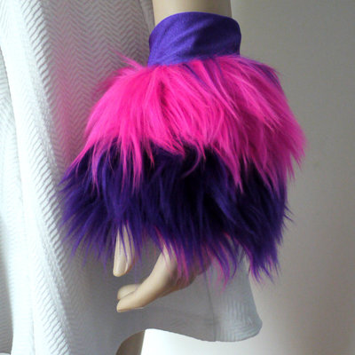 Cheshire cat fur wrist cuffs alice in wonderland bra costume cosplay dance costume rave bra rave wear halloween burlesque show girl