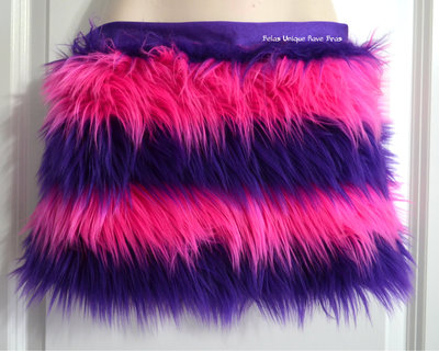 Cheshire Cat Fur Skirt Alice In wonderland bra Costume Cosplay Dance Costume Rave Bra Rave Wear Halloween Burlesque Show Girl