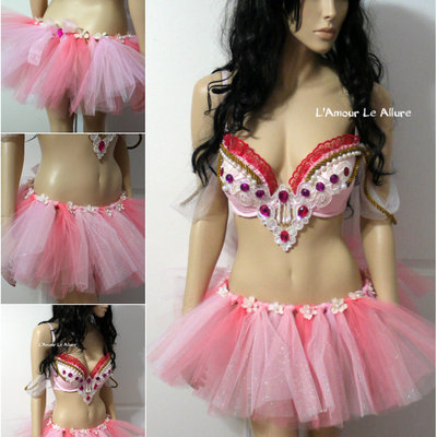 Barbie and the nutcracker bra and tutu costume cosplay dance costume rave bra rave wear halloween burlesque show girl