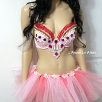 Barbie and The Nutcracker Bra and Tutu Costume Cosplay Dance Costume Rave Bra Rave Wear Halloween Burlesque Show Girl - Thumbnail 2