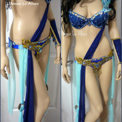 League of legends janna costume cosplay dance rave bra halloween burlesque show girl