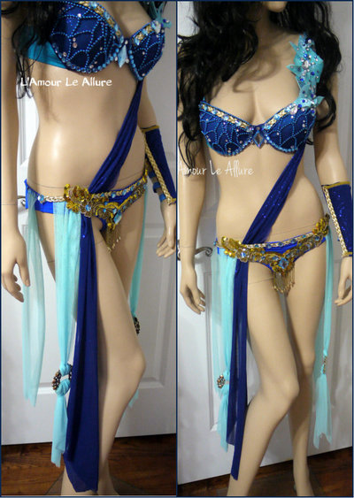 League Of Legends Janna Costume Cosplay Dance Rave Bra Halloween Burlesque Show Girl