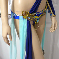 League Of Legends Janna Costume Cosplay Dance Rave Bra Halloween Burlesque Show Girl - Thumbnail 4