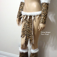 League Of Legends Nidalee Costume Cosplay Dance Costume Rave Bra Rave Wear Halloween Burlesque Show Girl - Thumbnail 2