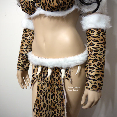 League of legends nidalee costume cosplay dance costume rave bra rave wear halloween burlesque show girl