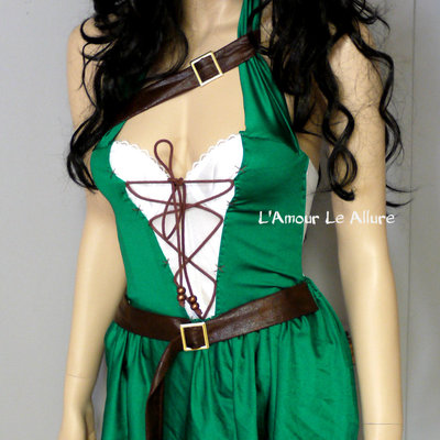 Legend of zelda link corset costume cosplay dance costume rave bra rave wear halloween burlesque show girl