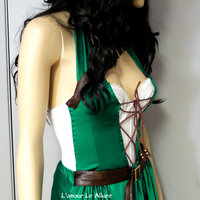 Legend of Zelda Link Corset Costume Cosplay Dance Costume Rave Bra Rave Wear Halloween Burlesque Show Girl - Thumbnail 3