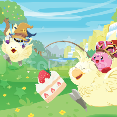 Kirby's chocobo race