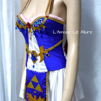 Legend of Zelda Corset Costume Cosplay Dance Rave Bra Halloween Breath Of the Wild - Thumbnail 2