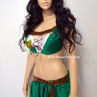 Legend of Zelda Link Bra Cosplay Dance Costume Rave Bra Halloween Breath of the Wild - Thumbnail 3