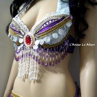 Espeon Bra Cosplay Dance Costume Rave bra Halloween Burlesque Show Girl - Thumbnail 4