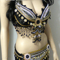 Umbreon Bra Costume Cosplay Dance Rave Bra Halloween Burlesque Show Girl - Thumbnail 3