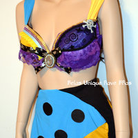 Sally Nightmare Before Christmas Costume Cosplay Dance Rave Bra Halloween Burlesque Show Girl - Thumbnail 3