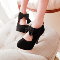 Japanese sweet bowknot heels - Thumbnail 1