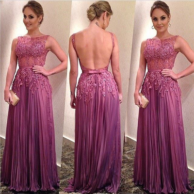 Backless long prom dress made to order color free pst0518