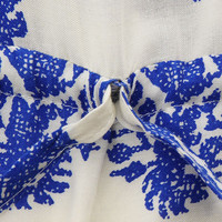 White Cotton Short Jumpsuit - Thumbnail 2