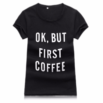 Ok, But First Coffee Top in black - Thumbnail 1