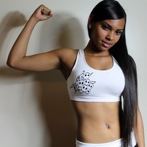 Disphunktional Sports Bra (White w/Black logo)