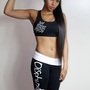 Disphunktional Sports Bra (Black w/White Logo) - Thumbnail 1