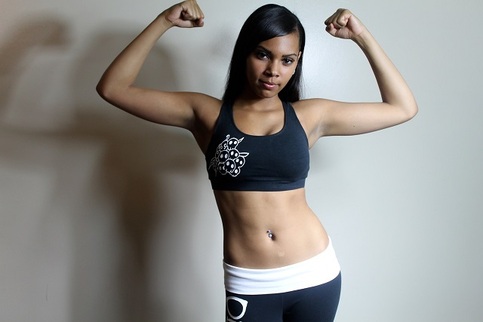 Disphunktional Sports Bra (Black w/White Logo)