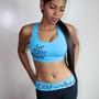 Disphunktional Sports Bra (Blue w/Black Logo) - Thumbnail 1