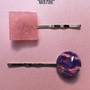 Bubblegum Pink Crystal Hair Pins Set-1