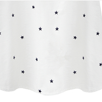White/Blue Star Pattern Off Shoulder T-Shirt SP165605 - Thumbnail 2