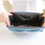SKY BLUE Large Liner Organizer Bag Dual Zipper Purse Nice to Insert Inside BAGS - Thumbnail 1