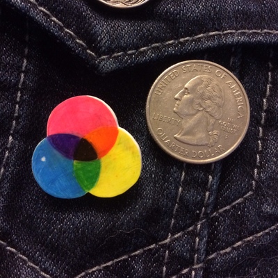 RYB - Handmade Shrinky Dink Pin