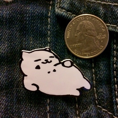 Tubbs (no tail) - handmade shrinky dink pin