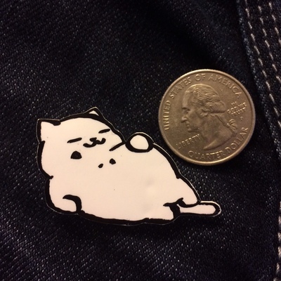 Tubbs (with tail) - Handmade Shrinky Dink Pin