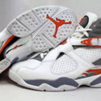JORDAN RETRO 8 WHITE & ORANGE 2007 - Thumbnail 1