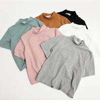 FREE SHIPPING Macaron high collar Korean Tee T-shirt - Thumbnail 1