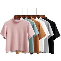 FREE SHIPPING Macaron high collar Korean Tee T-shirt - Thumbnail 2
