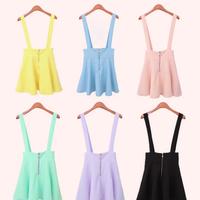 Summer Pastel Color Suspender Skirts - Thumbnail 1